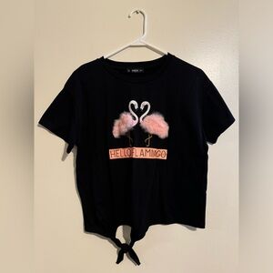 Shein - Flamingo Graphic Tee